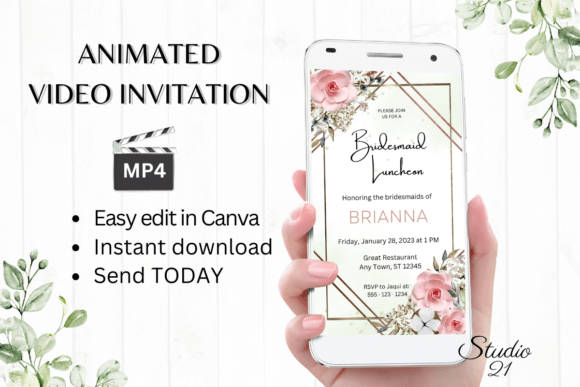 Boho Bridesmaid Luncheon W4124BL: Your Digital Invitation Solution
