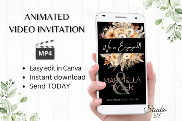 Fall Engagement Announcement W1167B: Your Instant Digital Celebration
