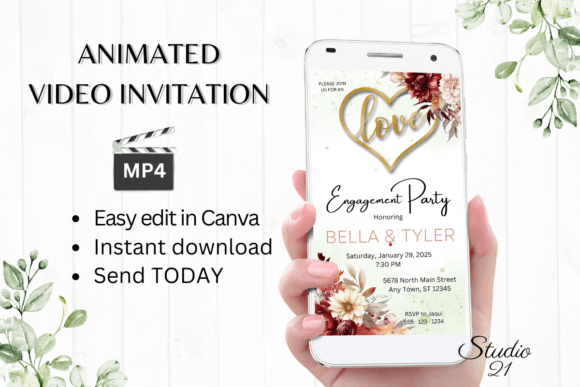 Fall Engagement Party Invite W1150: A Warm Welcome to Celebration