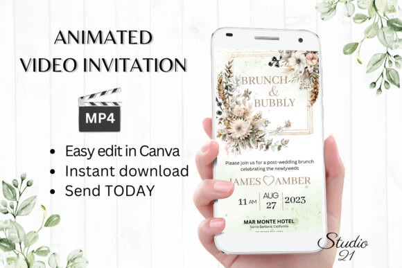 Fall Wedding Brunch Invite W9162: A Designer's Guide to Digital Celebrations