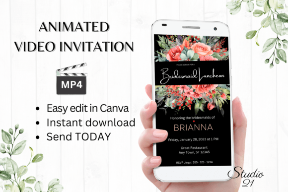 Floral Bridesmaid Luncheon W4137BL: A Serif with a Soft Touch