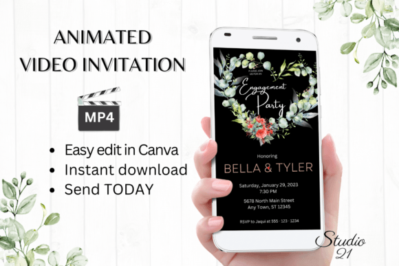 Floral Engagement Party Invite W1139: A Modern Digital Solution