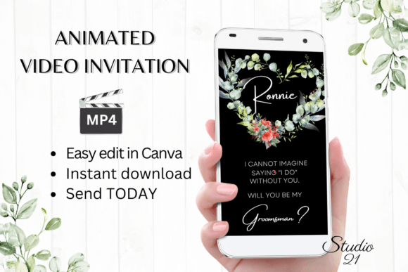 Floral Groomsman Proposal W3139GM: Your Guide to This Creative Font