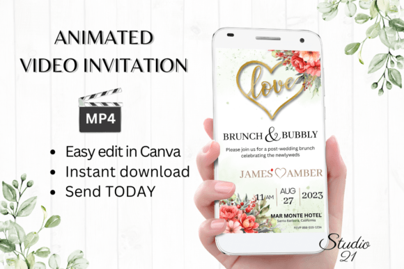 Floral Wedding Brunch Invite W9130: A Modern Digital Solution